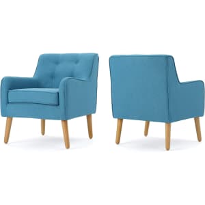 Christopher Knight Home Felicity Mid-Century Fabric Arm Chair 2-Pack for $203
