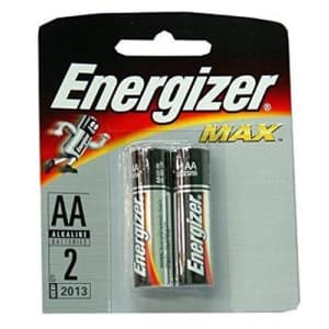 Energizer E91 Regular Alkaline Batteries, 1.5 V, AA, 4/Pack for $6
