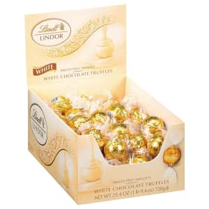 Lindt 60-Count White Chocolate Truffle Box for $22