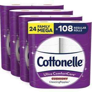 Cottonelle Ultra ComfortCare Soft Toilet Paper 24-Pack for $28