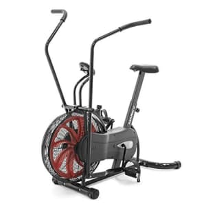 Marcy Fan Exercise Bike with Air Resistance System Red and Black NS-1000 for $114