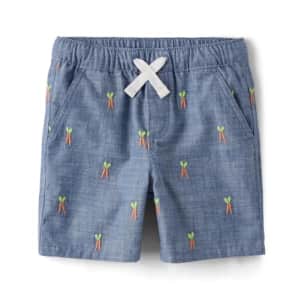 Gymboree,and Toddler Pull on Shorts,Carrot Print Chambray,4T for $21