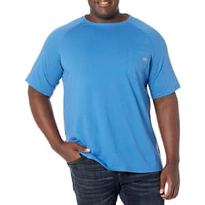Dickies Men's Big & Tall Cooling Short Sleeve T-Shirt, Vallarta Blue, 4X for $20