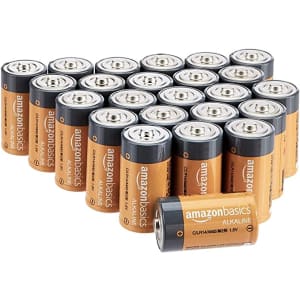 AmazonBasics C Cell Alkaline Battery 24-Pack for $14