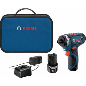 Bosch 12V Max 2-Speed Pocket Driver Kit w/ 2 Batteries for $95