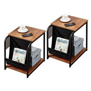 VECELO Modern Nightstand Set of 2 Side End Table with Magazine Holder Sling Stackable Accent for $120 VECELO Modern Nightstand Set of 2 Side End Table with Magazine Holder Sling Stackable Accent for $120