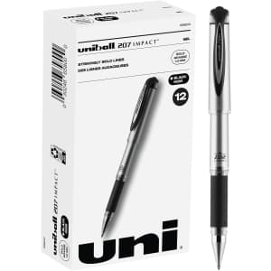uni-ball Signo 207 Impact Stick Gel Pen 12-Pack for $8