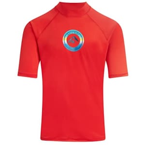 Kanu Surf Men's Standard Mercury UPF 50+ Short Sleeve Sun Protective Rashguard Swim Shirt, Seagate for $18