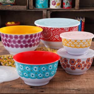 The Pioneer Woman Melamine 10-Piece Mixing Bowl Set for $24 The Pioneer Woman Melamine 10-Piece Mixing Bowl Set for $24