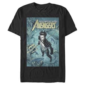 Marvel Big & Tall Classic Avengers OCT18 Men's Tops Short Sleeve Tee Shirt, Black, Large for $7