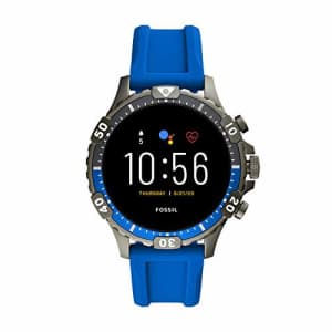 Fossil Gen 5 Garrett HR Heart Rate Stainless Steel Touchscreen Smartwatch, Color: Blue (Model: for $289