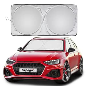 Vepagoo Car Windshield Sun Shade for $5