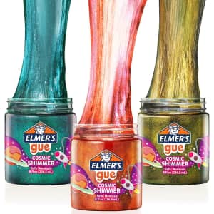 Elmer's GUE Premade Cosmic Shimmer Glitter Slime 3-Count Variety Pack for $14