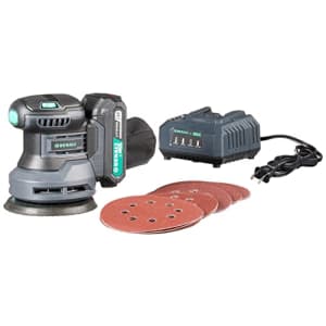 Amazon Brand - Denali by SKIL 20V Cordless Sander Kit with 2.0Ah Lithium Battery and 2.4A Charger for $64