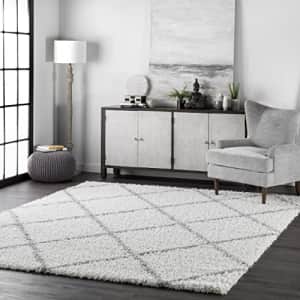 nuLOOM Tess Cozy Soft & Plush Modern Area Rug, 5' 3" x 7' 6", White for $82 nuLOOM Tess Cozy Soft & Plush Modern Area Rug, 5' 3" x 7' 6", White for $82