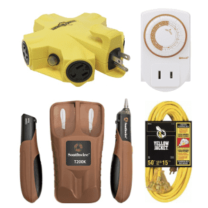 Southwire, Woods, and Yellow Jacket at Amazon. Save on extension cords, lighting timers, circuit testers, and more.