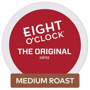 Eight O'Clock Coffee The Original, Single-Serve Keurig K-Cup Pods, Medium Roast Coffee, 72 Count for $28 Eight O'Clock Coffee The Original, Single-Serve Keurig K-Cup Pods, Medium Roast Coffee, 72 Count for $28