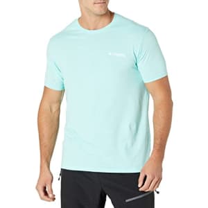 Columbia Apparel Men's Graphic T-Shirt Shirt, Gulf Stream/Sam, Medium for $14