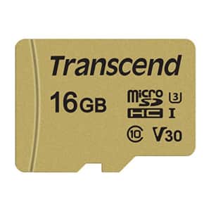 Transcend 16GB MicroSDXC/SDHC 500S Memory Card TS16GUSD500S for $10