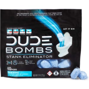 Dude Bombs Toilet Stank Eliminator 40-Pack for $11 w/ Sub & Save
