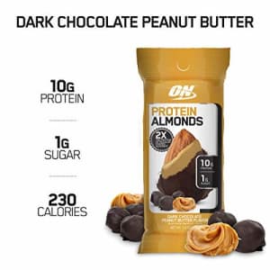 Optimum Nutrition Protein Almonds Snacks, On The Go Nutrition, Flavor: Chocolate Peanut Butter, Low for $50