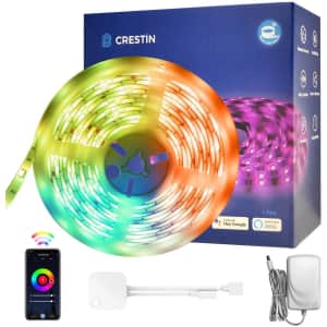 Crestin 16.4-Foot Smart LED Strip Light for $10