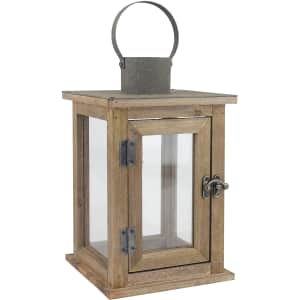 Stonebriar 11" Wood Candle Lantern for $24 Stonebriar 11" Wood Candle Lantern for $24