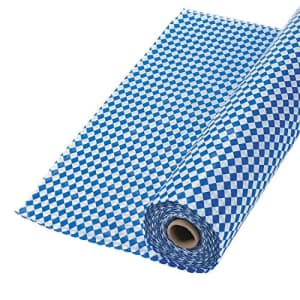 Fun Express Blue and White Argyle Tablecloth Cover Roll (100 feet) Oktoberfest and Party Supplies for $26