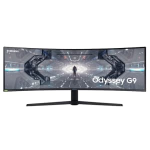 Samsung Odyssey G9 49" UltraWide 32:9 1440p HDR QLED Curved Gaming Monitor for $1,100