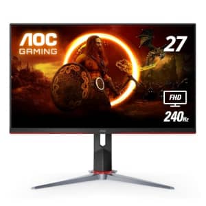 AOC Gaming 27" Frameless Ultra-Fast IPS Gaming Monitor, FHD 1080p, 0.5ms 240Hz, FreeSync, for $180