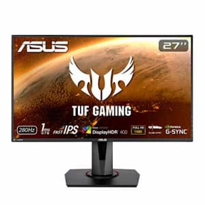 ASUS TUF Gaming VG279QM 27 HDR Monitor, 1080P Full HD (1920 x 1080) Fast IPS, 280Hz, G-SYNC for $219