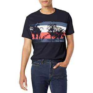 Tommy Hilfiger Men's Short Sleeve-Graphic T-Shirt, Sky Captain, XS for $20