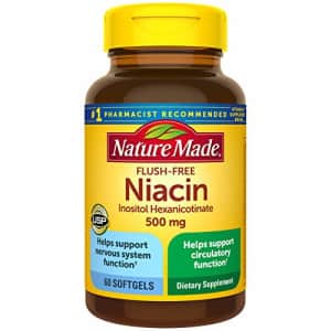 Nature Made Flush-Free Niacin 500 mg Softgels, 60 Count (Packaging May Vary) for $20