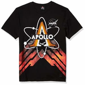 Southpole Men's Big and Tall NASA Collection Fashion Tee Shirt (Short & Long Sleeve), Black Apollo for $16