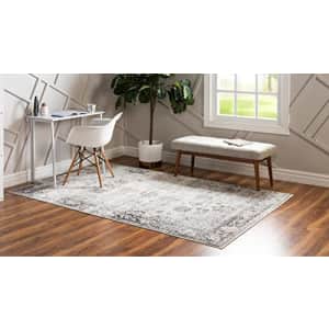Unique Loom Sofia Collection Traditional Vintage Gray Area Rug (2' x 3') for $19