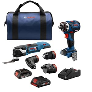 BOSCH GXL18V-270B22 18V 2-Tool Combo Kit with Chameleon Drill/Driver Featuring 5-In-1 Flexiclick for $469