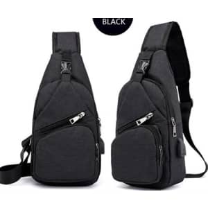 Lior Shoulder Crossbody Backpack w/ USB Cable for $15