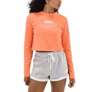 Spalding Women's Activewear Heritage Super Soft Jersey Long Sleeve Tee, Golden Coral, XL for $19