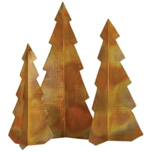 Titan Lighting Rustique Hammered Iron Decorative Christmas Trees 3-Piece Set for $49 Titan Lighting Rustique Hammered Iron Decorative Christmas Trees 3-Piece Set for $49