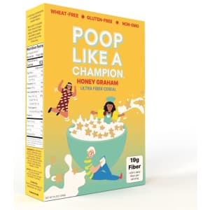 Poop Like a Champion Honey Graham Ultra Fiber Cereal 10.2-oz. Box for $13