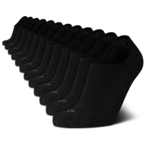 Calvin Klein Men's Socks - Low Cut Ankle Socks (12 Pack), Size 7-12, All Black for $37