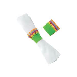 Fun Express Fiesta Fringe Napkin Rings for Cinco de Mayo Party Supplies (12 pack) for $13