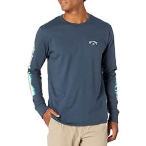 Billabong Men's Long Sleeve Premium Logo Graphic Tee T-Shirt, Navy, XX-Large for $89
