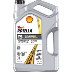 Shell Rotella T5 Synthetic Blend 10W-30 Diesel Engine Oil 1-Gallon Jug 3-Pack for $56 via Sub & Save