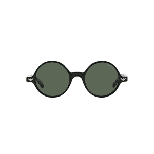 Emporio Armani Men's EA501M Round Sunglasses, Black/Dark Green, 47 mm for $60