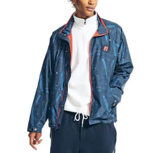 Nautica Men's Sustainably Crafted Printed Lightweight Jacket for $33
