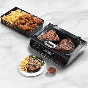 Gourmia FoodStation 5-in-1 Smokeless Grill & Air Fryer for $47