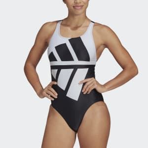 adidas Women's Logo Graphic Swimsuit for $18