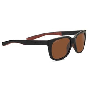 Serengeti Egeo Sunglasses Sanded Black/Brown Unisex-Adult Medium for $199