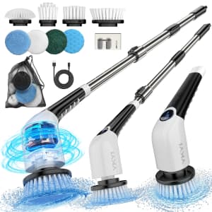 Electric Spin Scrubber w/ 8 Brush Heads for $20
